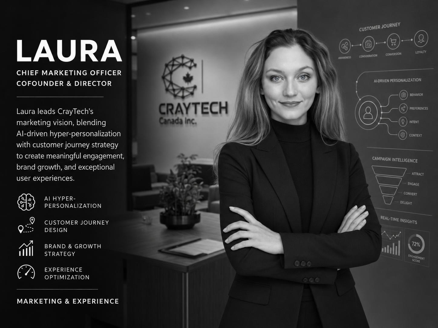Laura — CMO, Co-Founder & Director